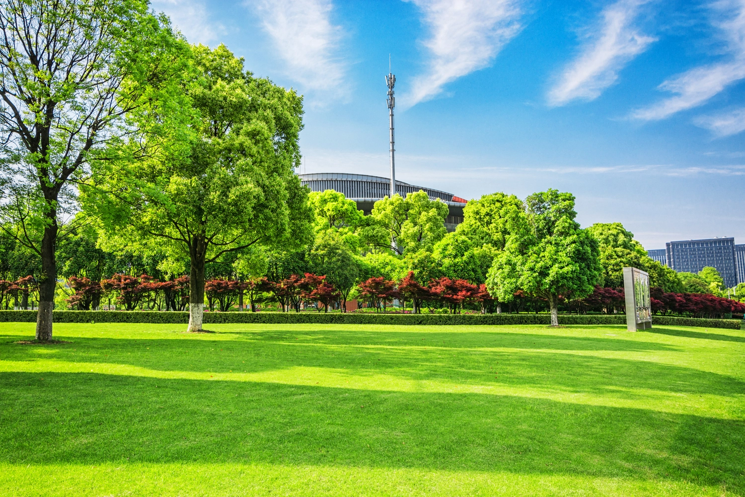 Gepflegter Stadtgarten in Berlin
